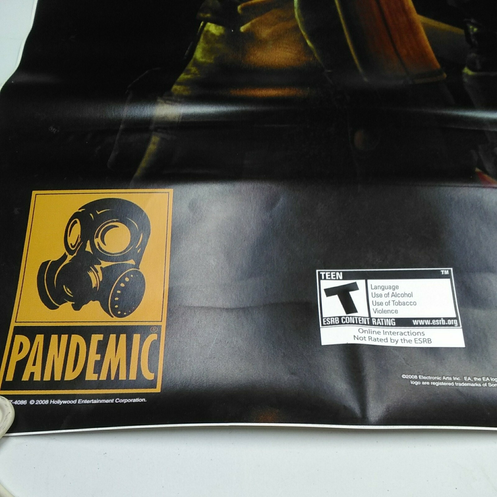 OriginalMercenaries 2 World in Flames Xbox 360 Large Vinyl Promo Sticker 55.5×38