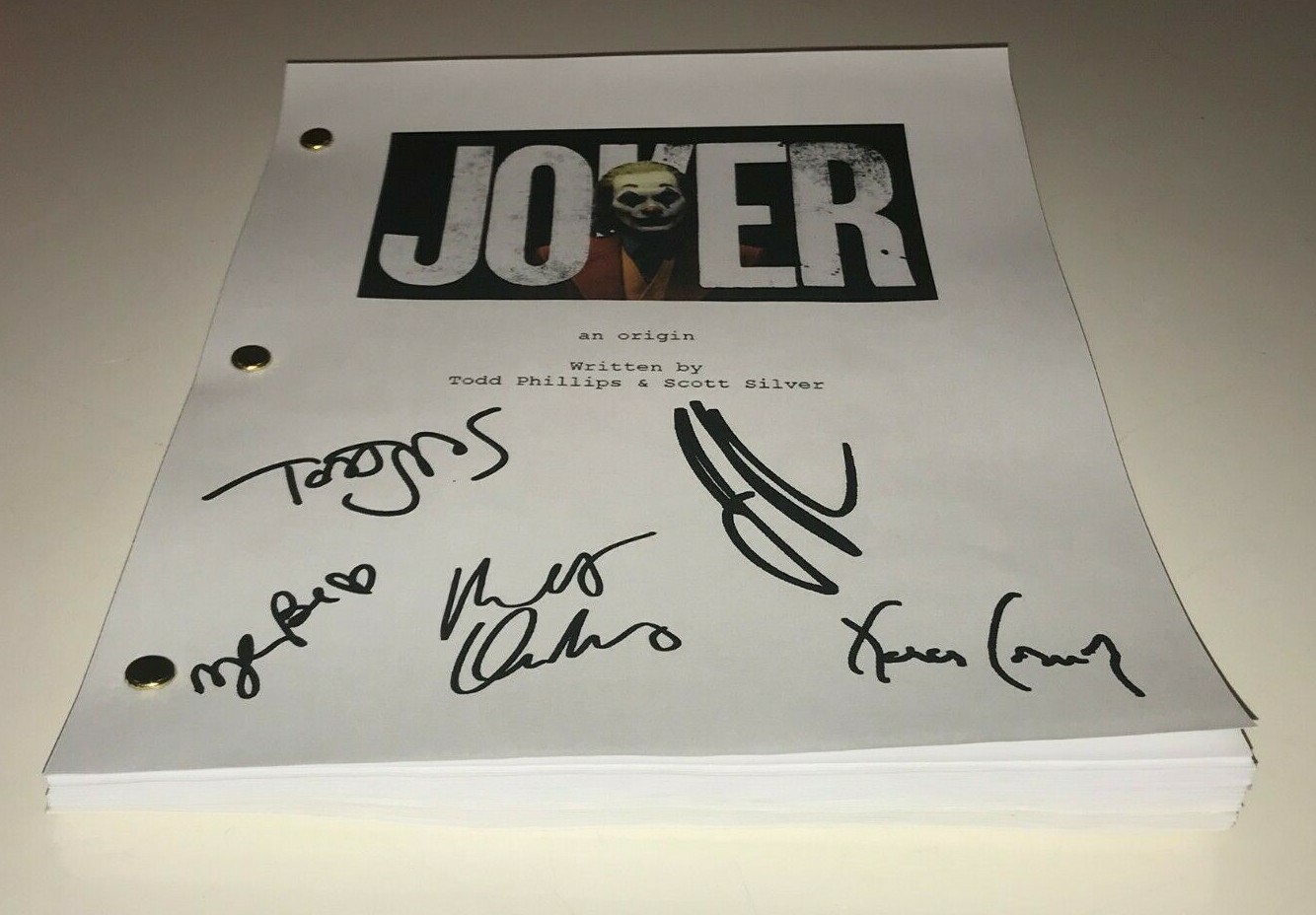 Joker Movie Signed Autographed Script Full Screenplay Full Script Reprint