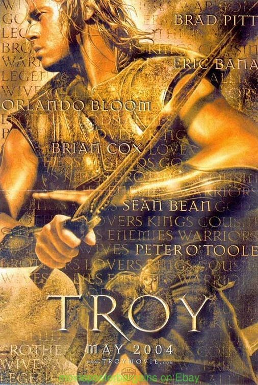 TROY MOVIE POSTER Original DS 27×40 BRAD PITT ERIC BANA Advance Style 2004