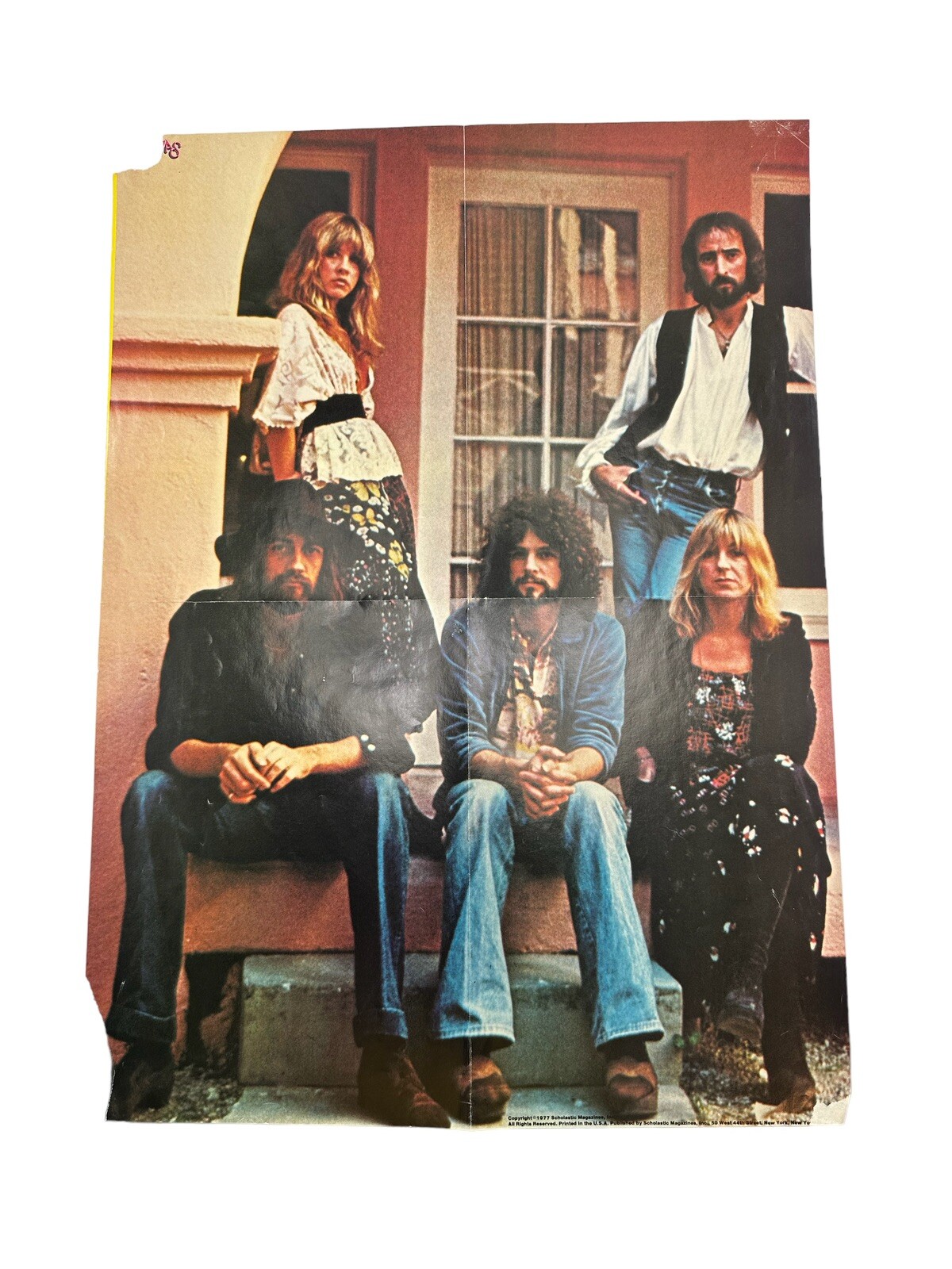 VTG 1977 BANANAS MAGAZINE FLEETWOOD MAC FOLD OUT POSTER RUMOURS ALBUM ERA RARE
