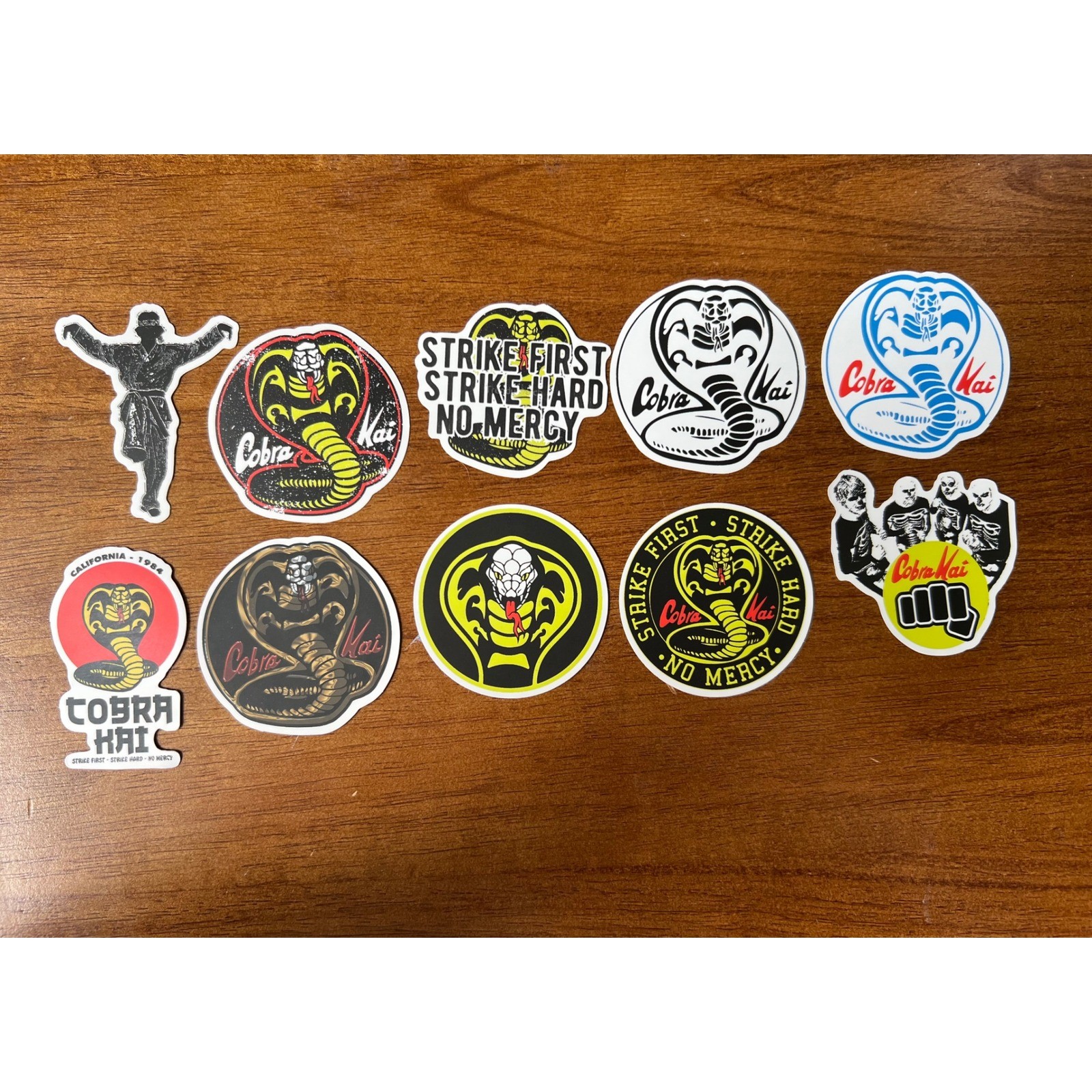 49pc Cobra Kai Karate Kid Sticker Pack Strike First No Mercy Dojo Decals Mixed