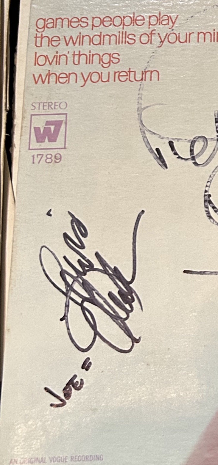 Music memorabilia Petula Clark 3 Signed Vinyl LPs Vintage Autographed Albums