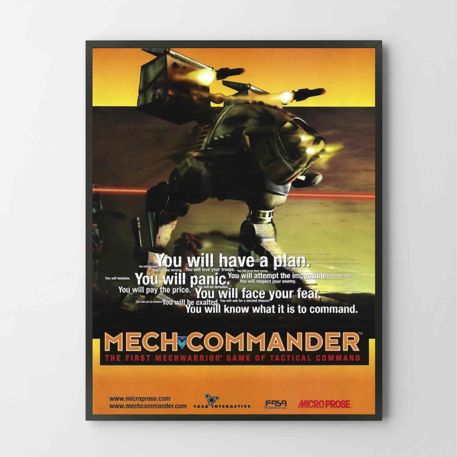 Poster Mech Commander PC Glossy Premium Unframed Poster Print G7241