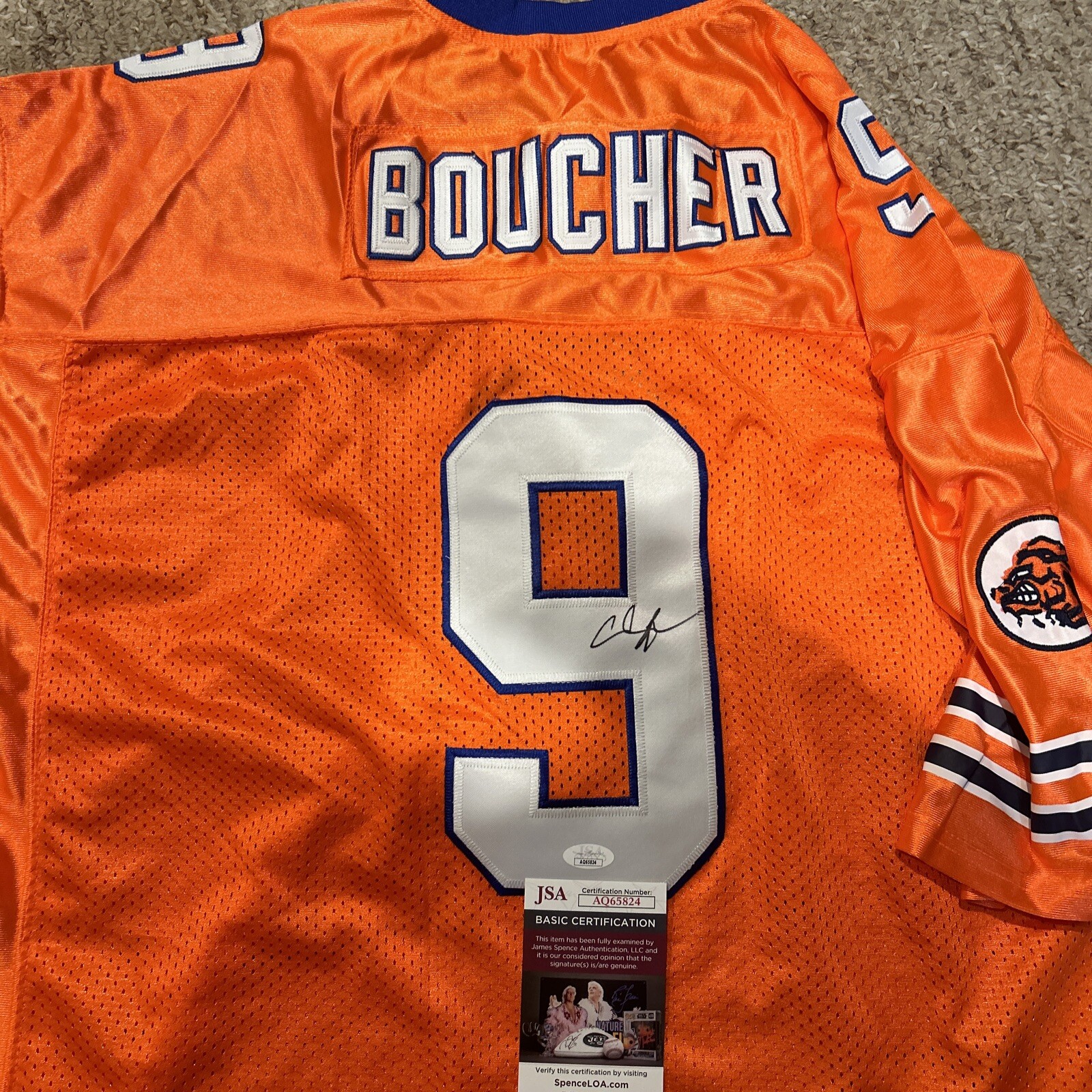 ADAM SANDLER SIGNED AUTOGRAPH JERSEY JSA COA THE WATERBOY BOUCHER #9