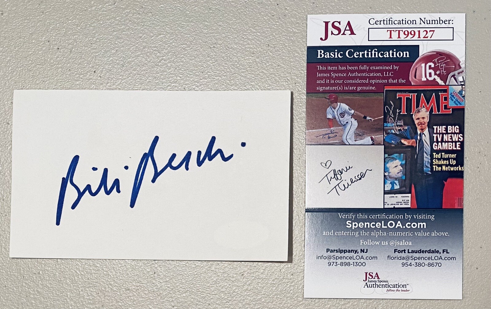 Bibi Besch Signed Autographed 3×5 Card JSA Cert Star Trek II Wrath Of Khan Carol