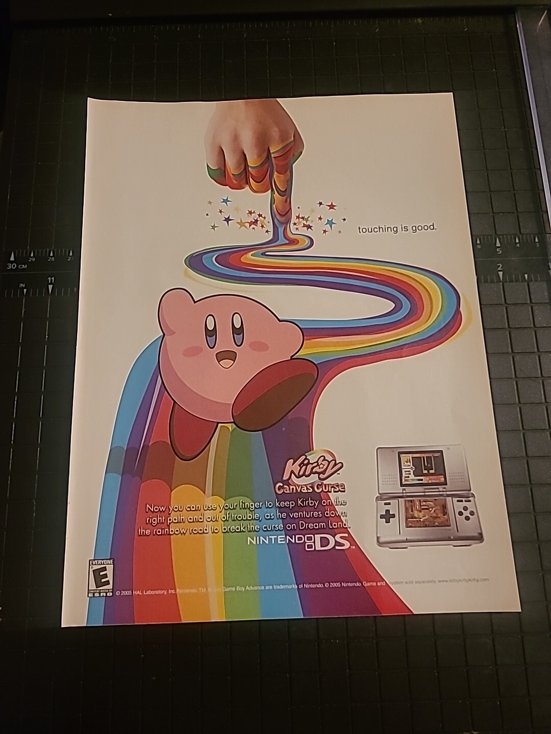 Kirby Canvas Course Nintendo DS Print Ad 2004 8×11 Great To Frame