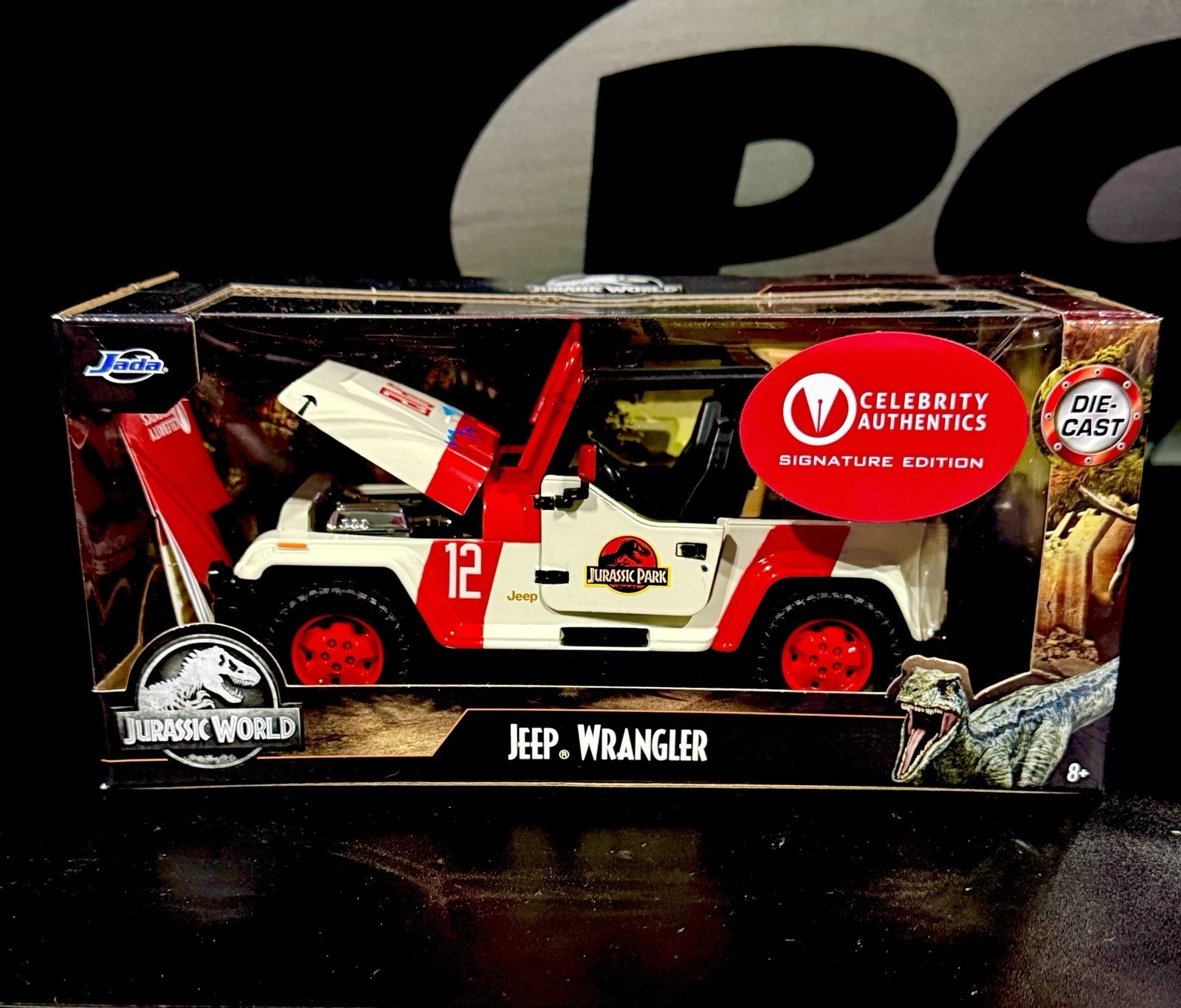Sam Neill And Laura Dern Signed Jurassic Park 1:24 Scale Die-Cast Jeep CA COA