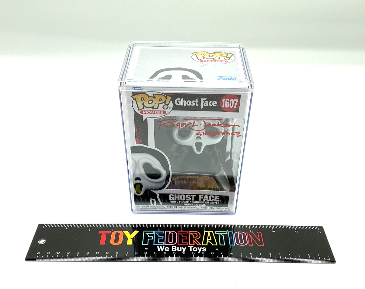 Funko Pop GHOSTFACE 1607 Signed By ROGER L. JACKSON JAS Certified