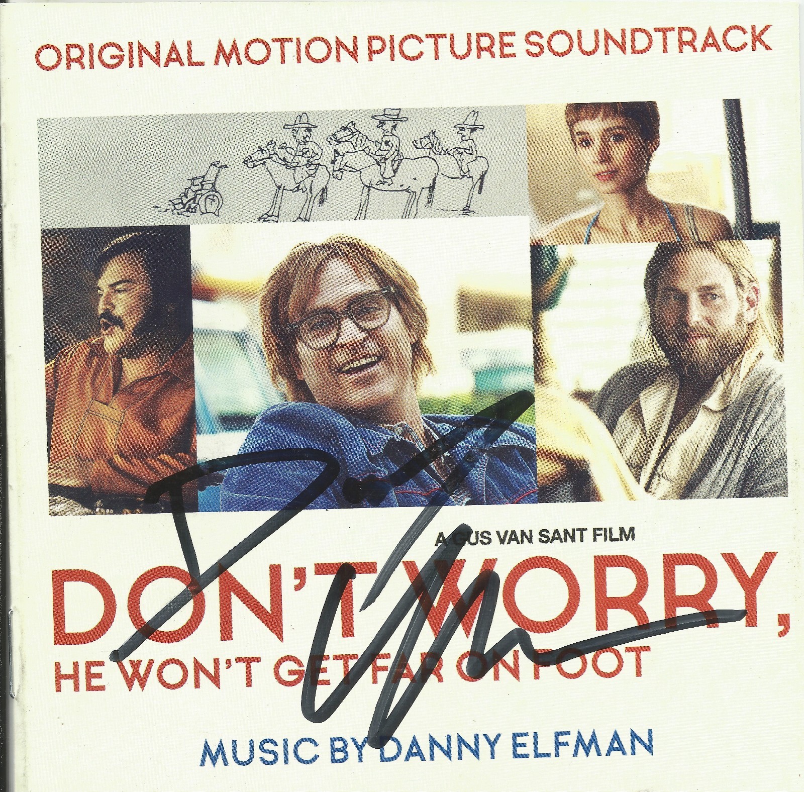 Don’t Worry, He Won’t Get Far On Foot O.S.T. * by Danny Elfman (CD, 2018) Signed