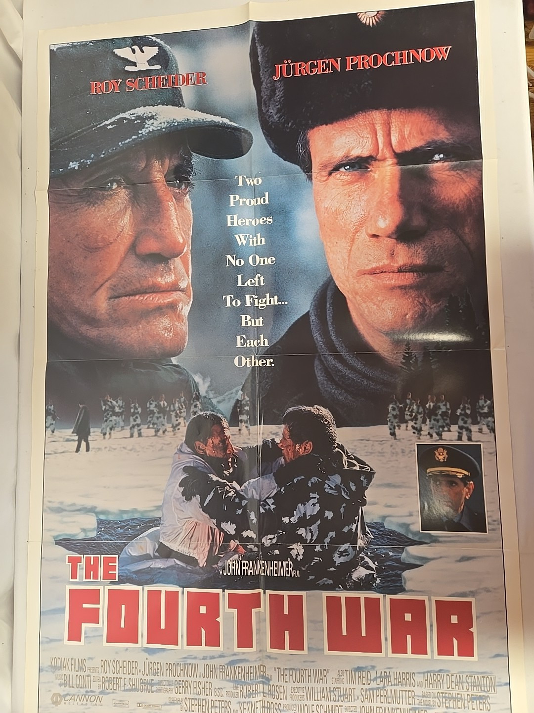 Original 1990 “The Fourth War” Movie Poster 27x 41 inches John Frankenheimer