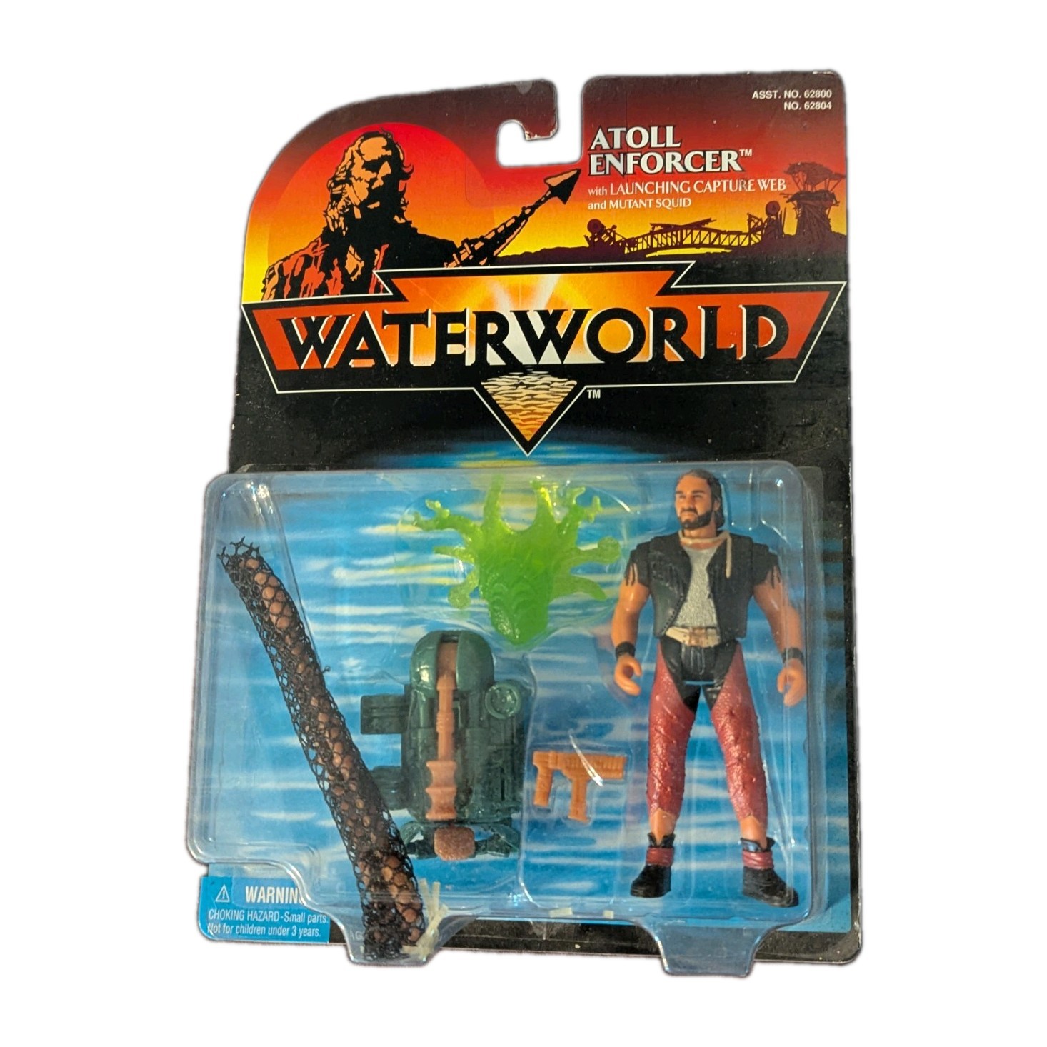1995 Kenner Waterworld Atoll Enforcer Capture Web Figure MOC Sealed