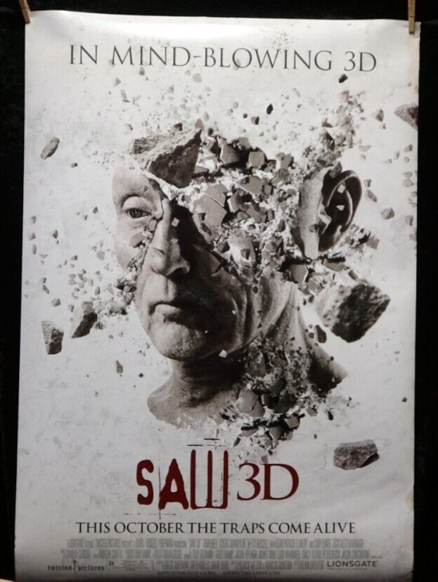 Saw 3-D Promo 🎬 Tobin Bell Betsy Russell Original Theater Horror Movie 2010