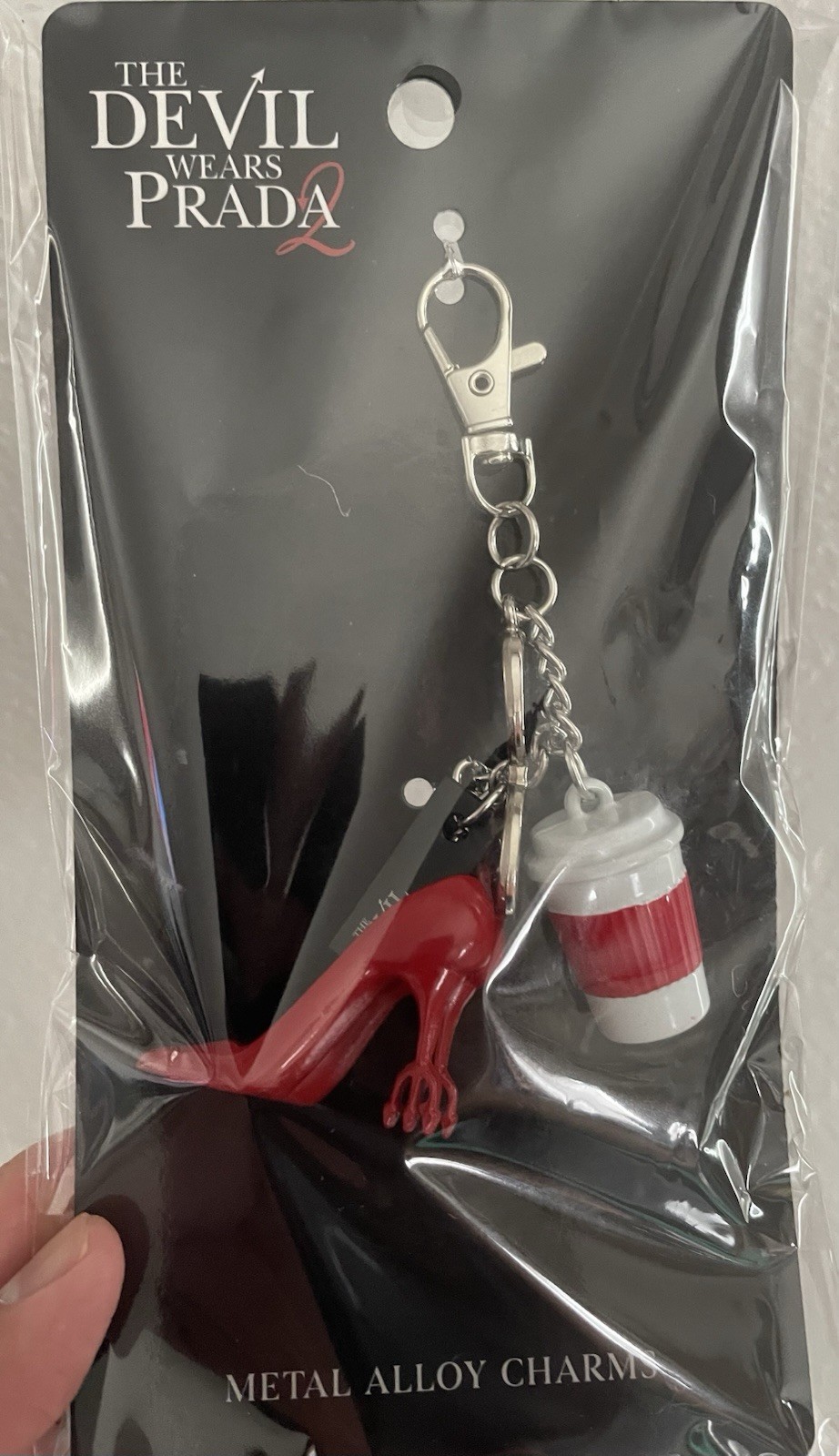 THE DEVIL WEARS PRADA 2 – Bag charm Red Heels Coffee Cup NIP (Item IN HAND)