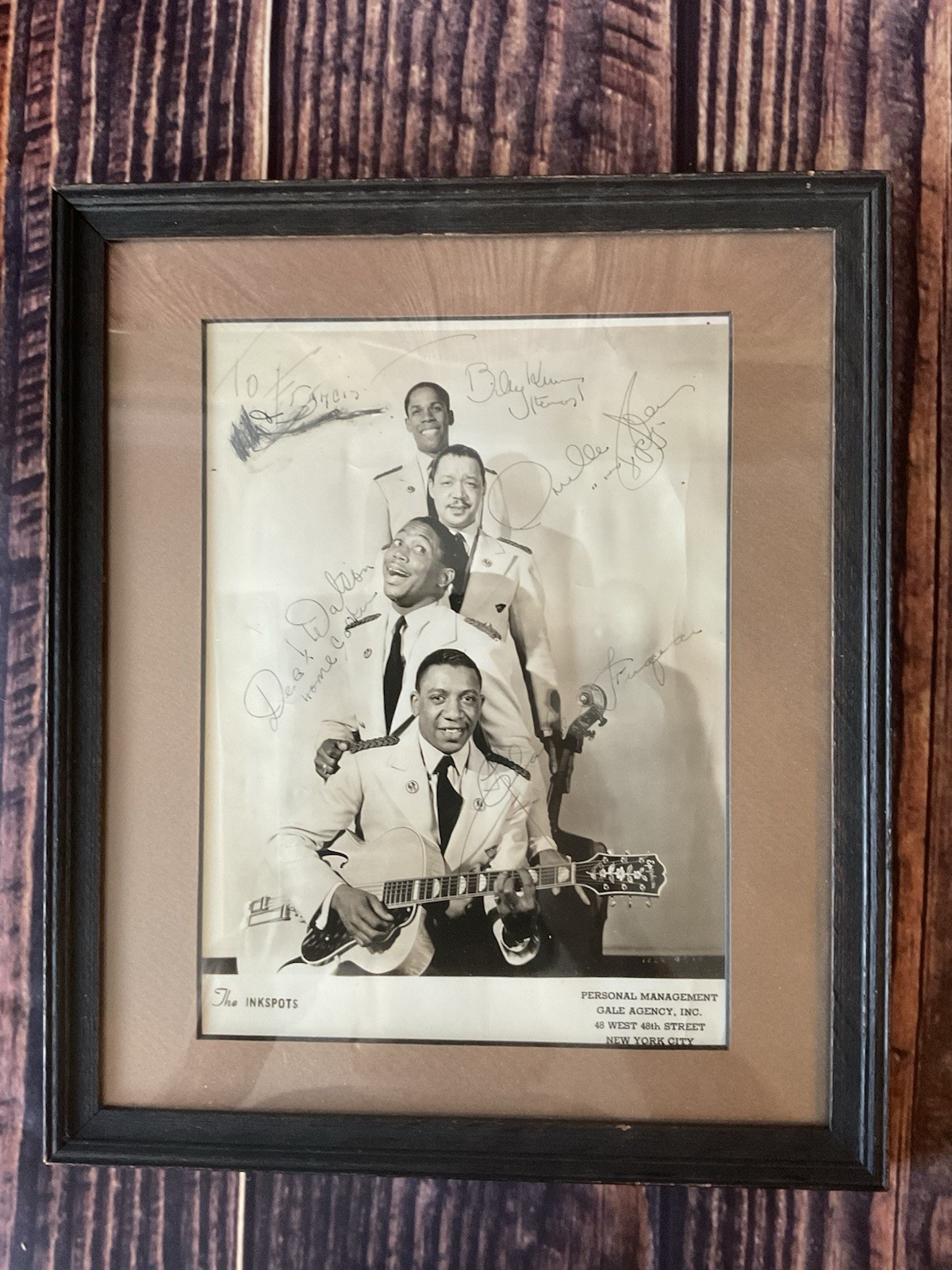 THE INK SPOTS – INSCRIBED PHOTOGRAPH SIGNED