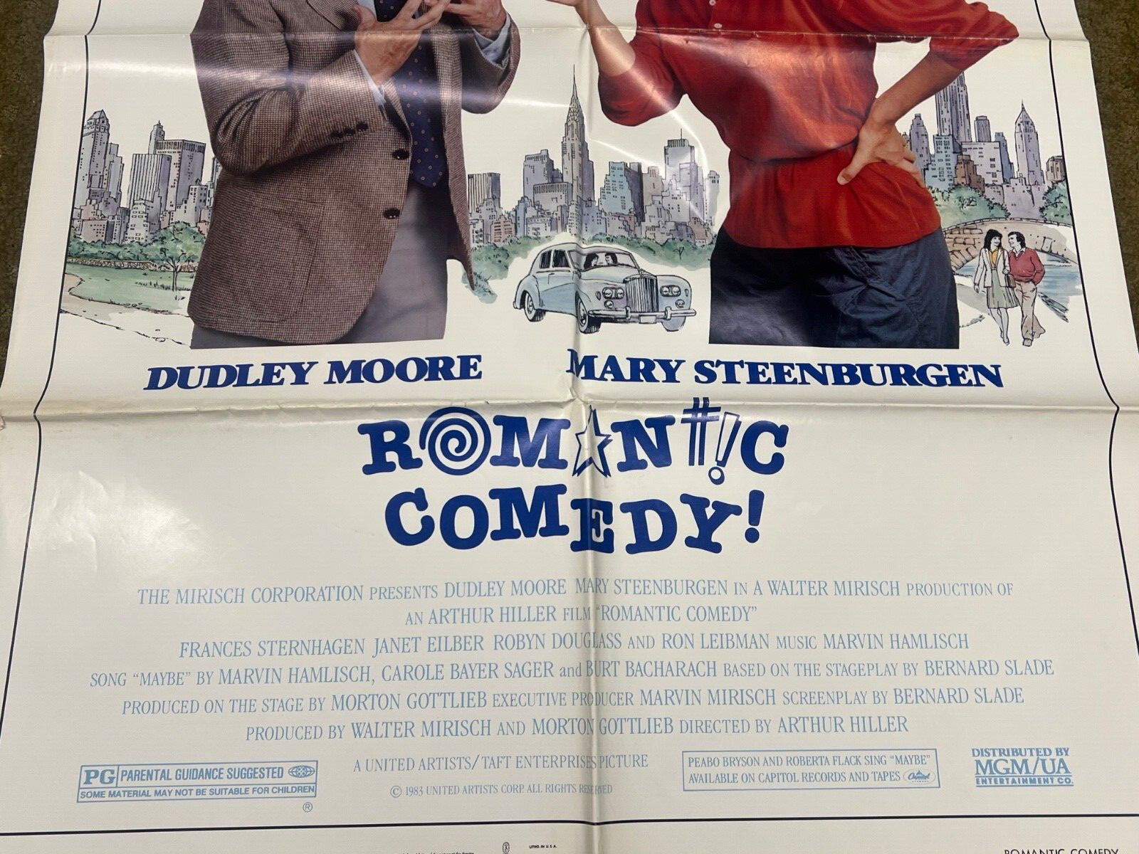ROMANTIC COMEDY MOVIE POSTER Folded 27×41 MARY STEENBURGEN DUDLEY MOORE 1983