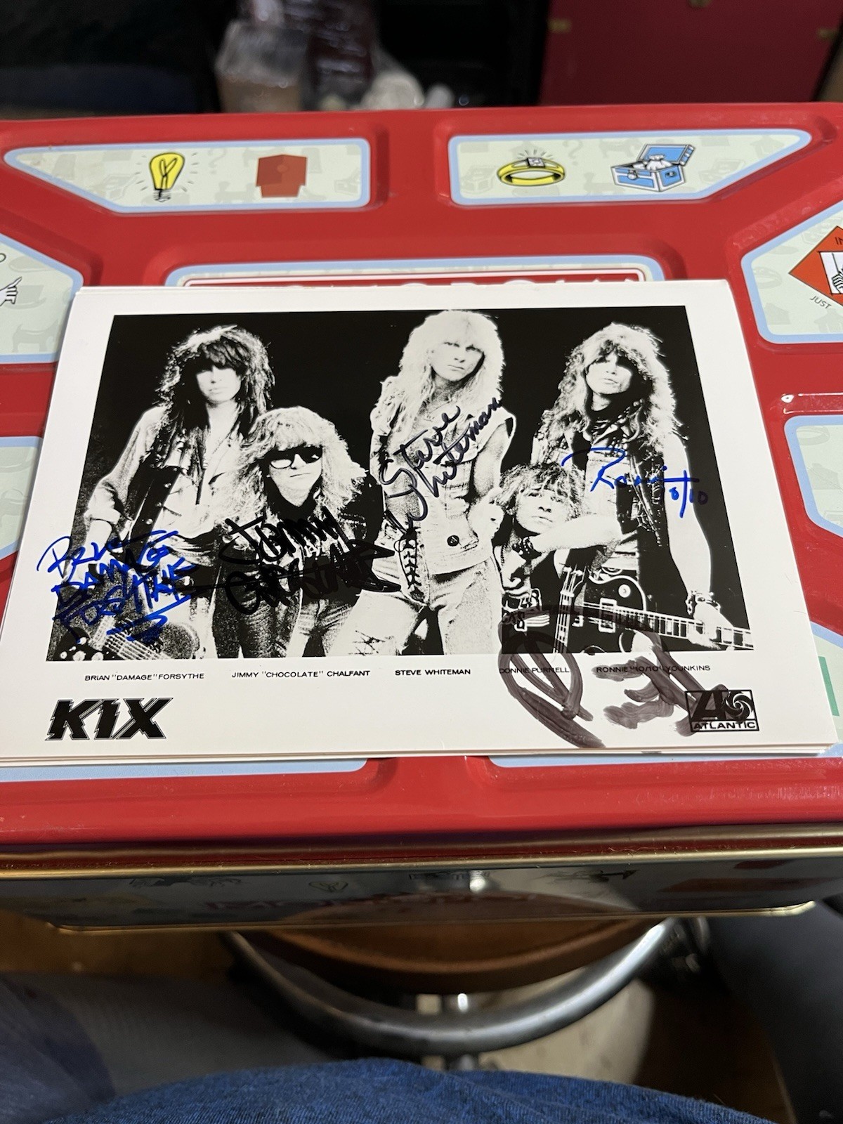 (5) KIX BAND – SIGNED AUTOGRAPHED PHOTOS ALL FIVE ORIGINAL MEMBERS 5×7 BW GLOSSY