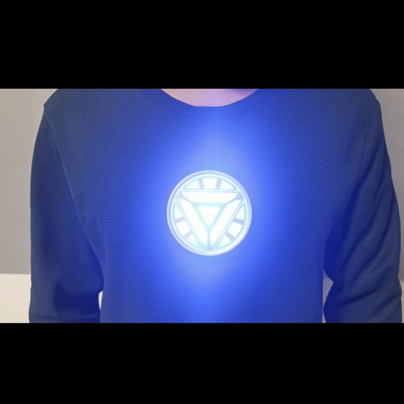 Wearable MK6 Iron Man Armor Arc Reactor Mark 6 Touch LED Tony Stark Chest Light
