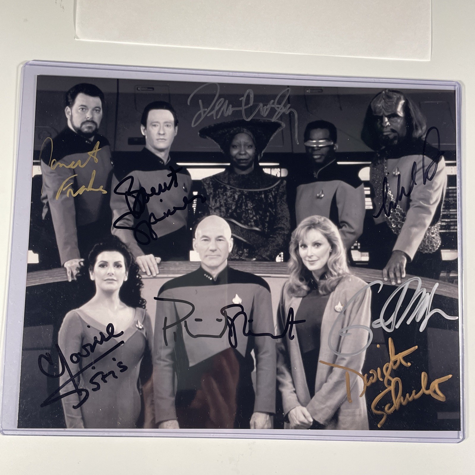 STAR TREK TNG CAST SIGNED Autograph THE NEXT GENERATION Photo Photograph LOA P