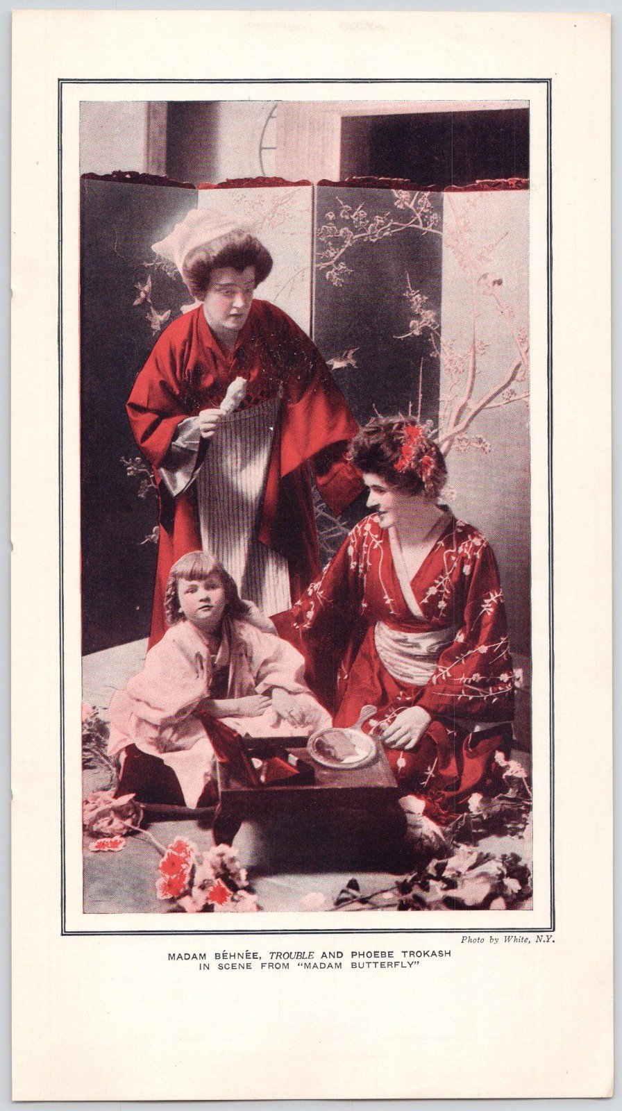 1908 Madam Behnée & Phoebe Trokas on Madam Butterfly McIntosh Burr Print