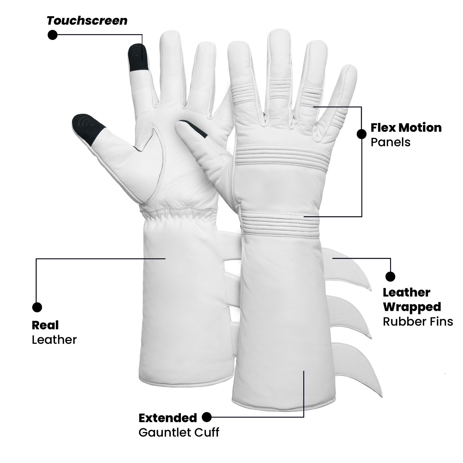 Batman Returns Blue Leather Gauntlet Gloves Michael Keaton Cosplay Rubber Fins