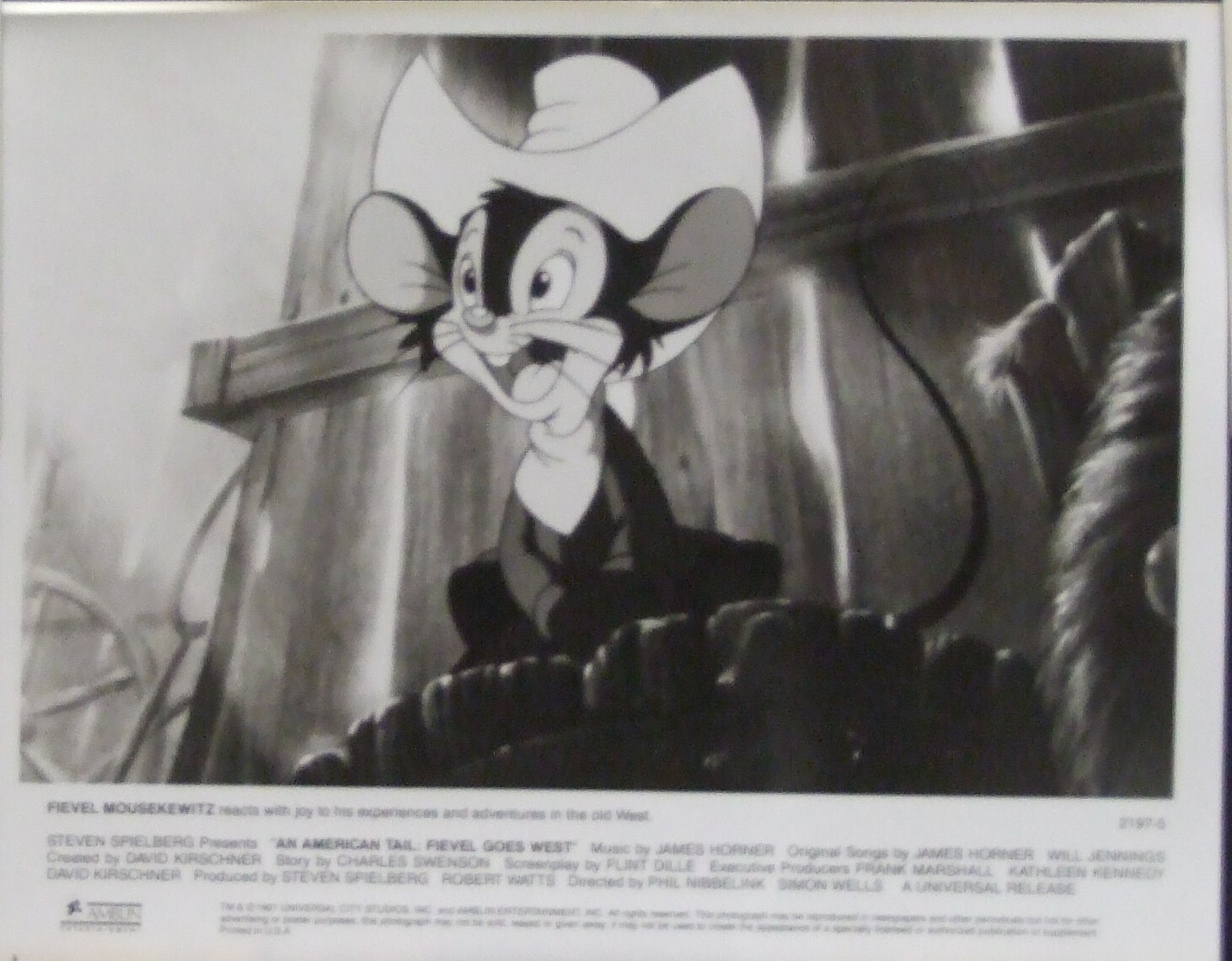 AN AMERICAN TAIL ‘somewhere out there” poster & 4 stills for Feivel Goes West