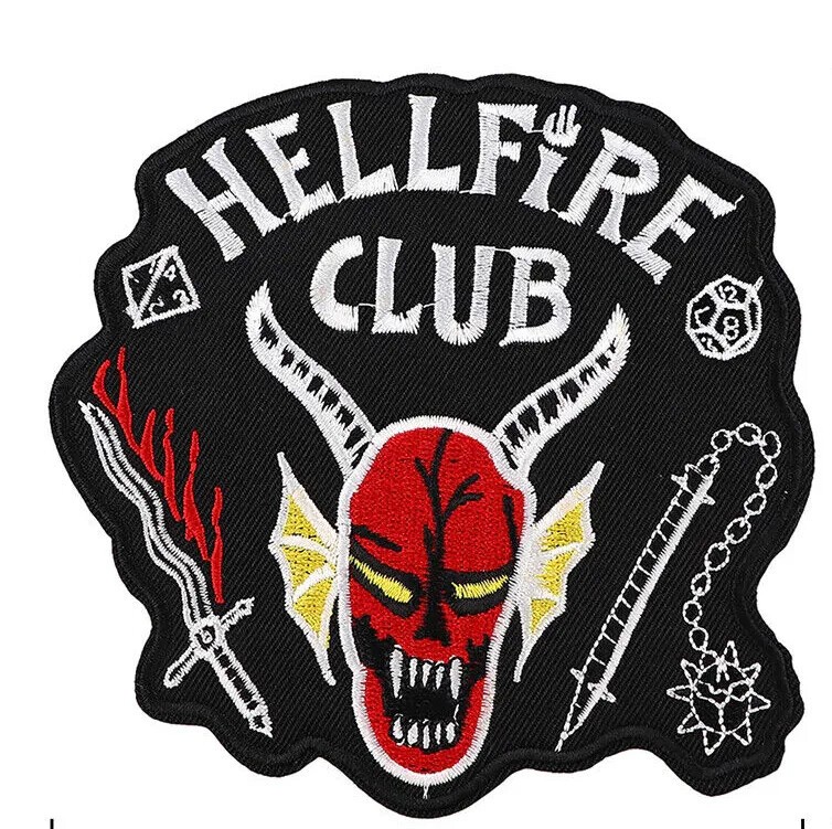 Iron patch featuring Hellfire Club in Black 4.5inch x 4.75 inch NEW