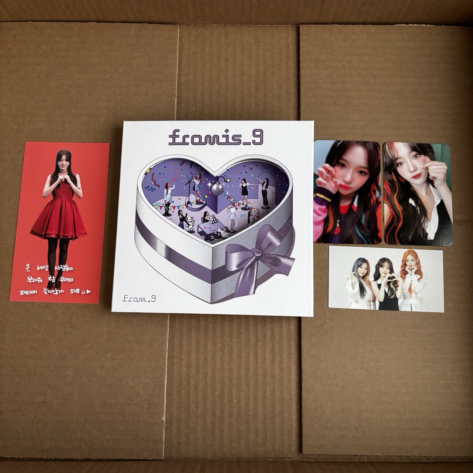 fromis_9 – From.9 album with Jisun photocard + Love Bomb unit broadcast card