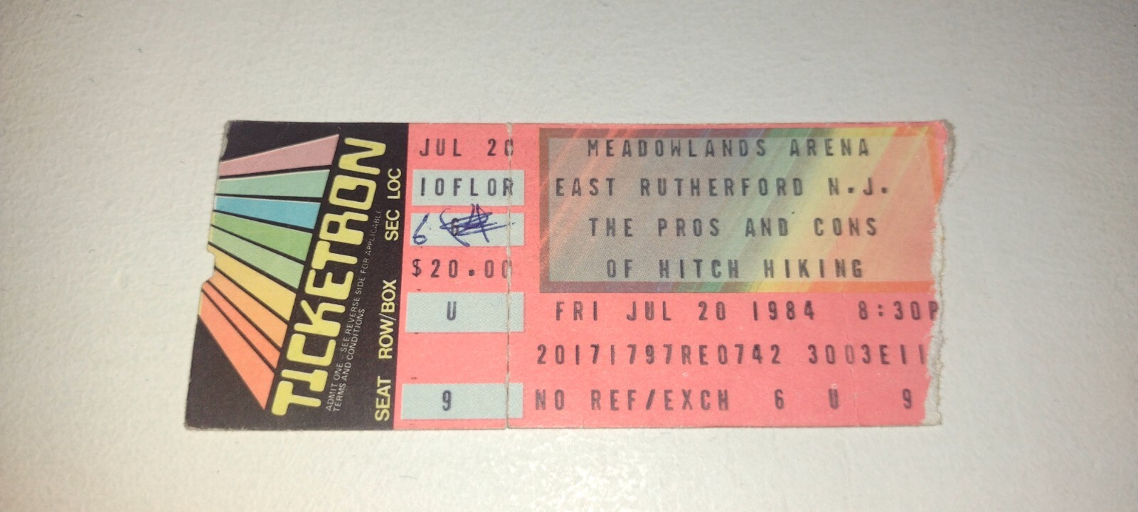 ROGER WATERS stub – Quadraphonic Sound! – Pros & Cons of Hitchhiking 1984 NJ