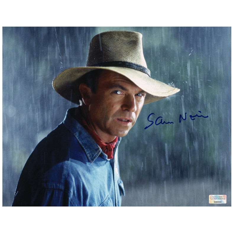 Sam Neill Autographed 1993 Jurassic Park Alan Grant 11×14 Photo