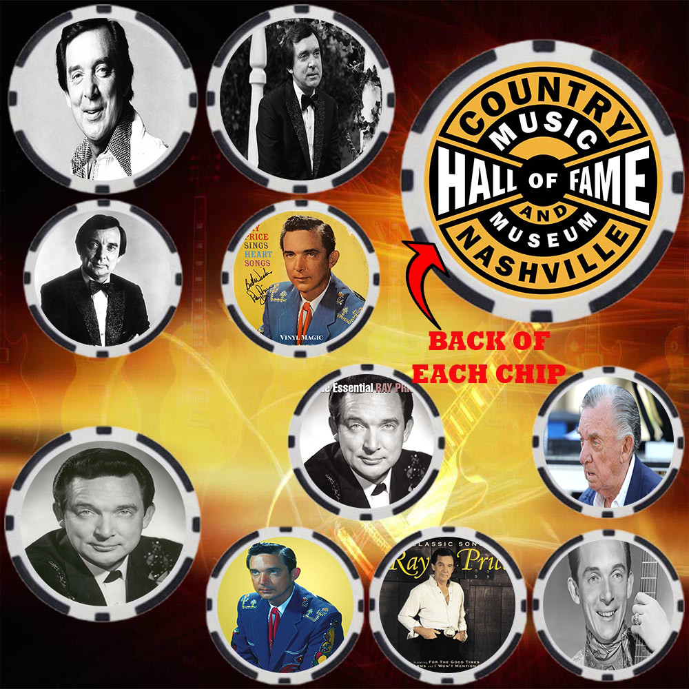 RAY PRICE – COUNTRY MUSIC HALL OF FAMER – COLLECTABLE COIN SET (10)