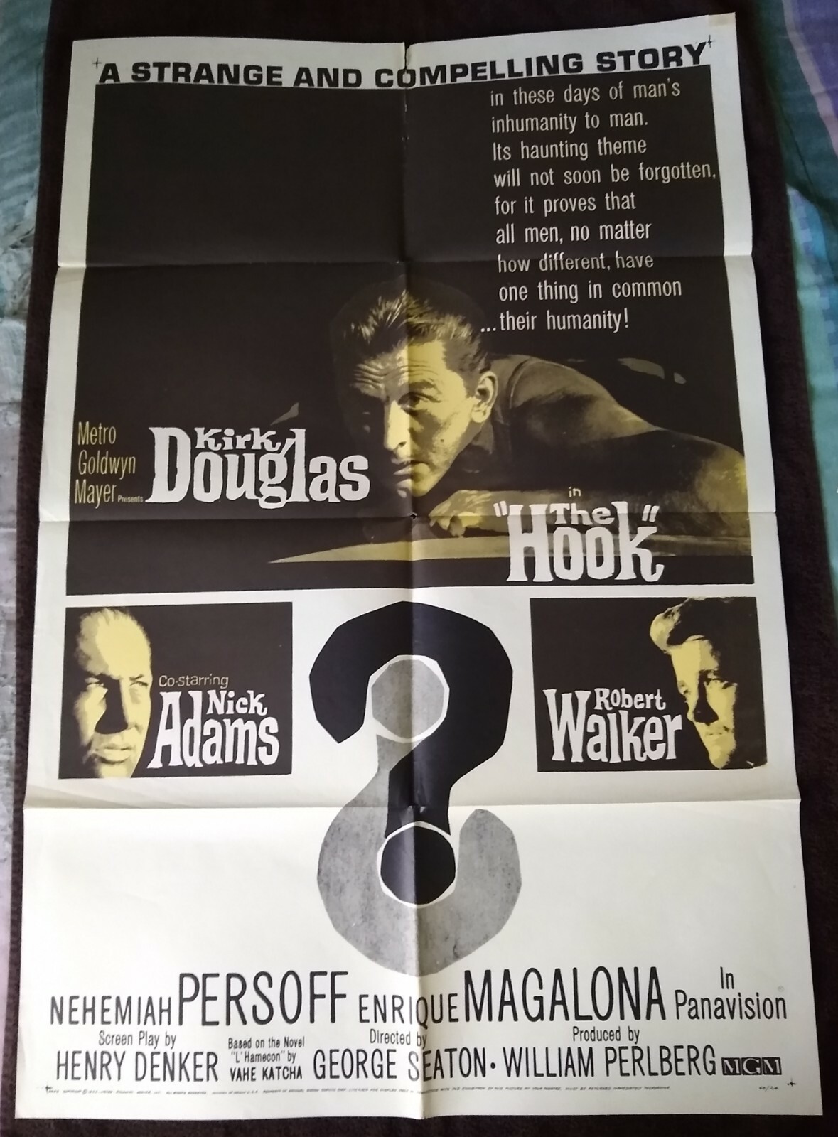 The Hook 1963 Vintage 1-Sheet Poster FF Kirk Douglas Robert Walker