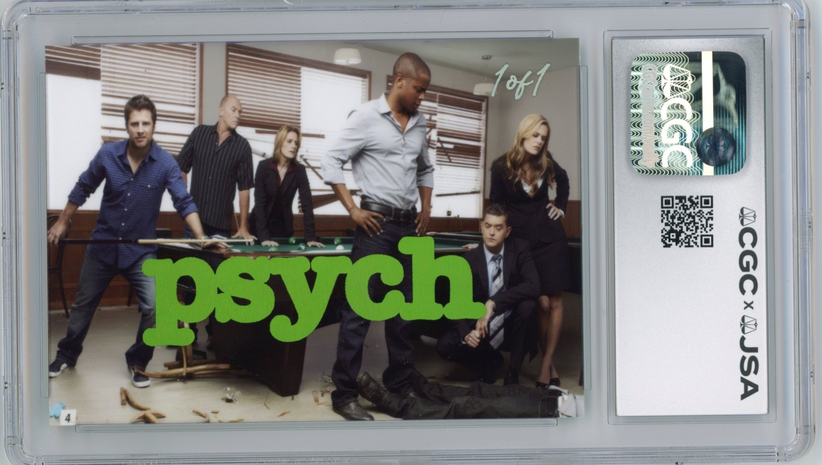 Timothy Omundson Signed Custom Cut Psych Trading Card JSA CGC Auto 9 Autograph
