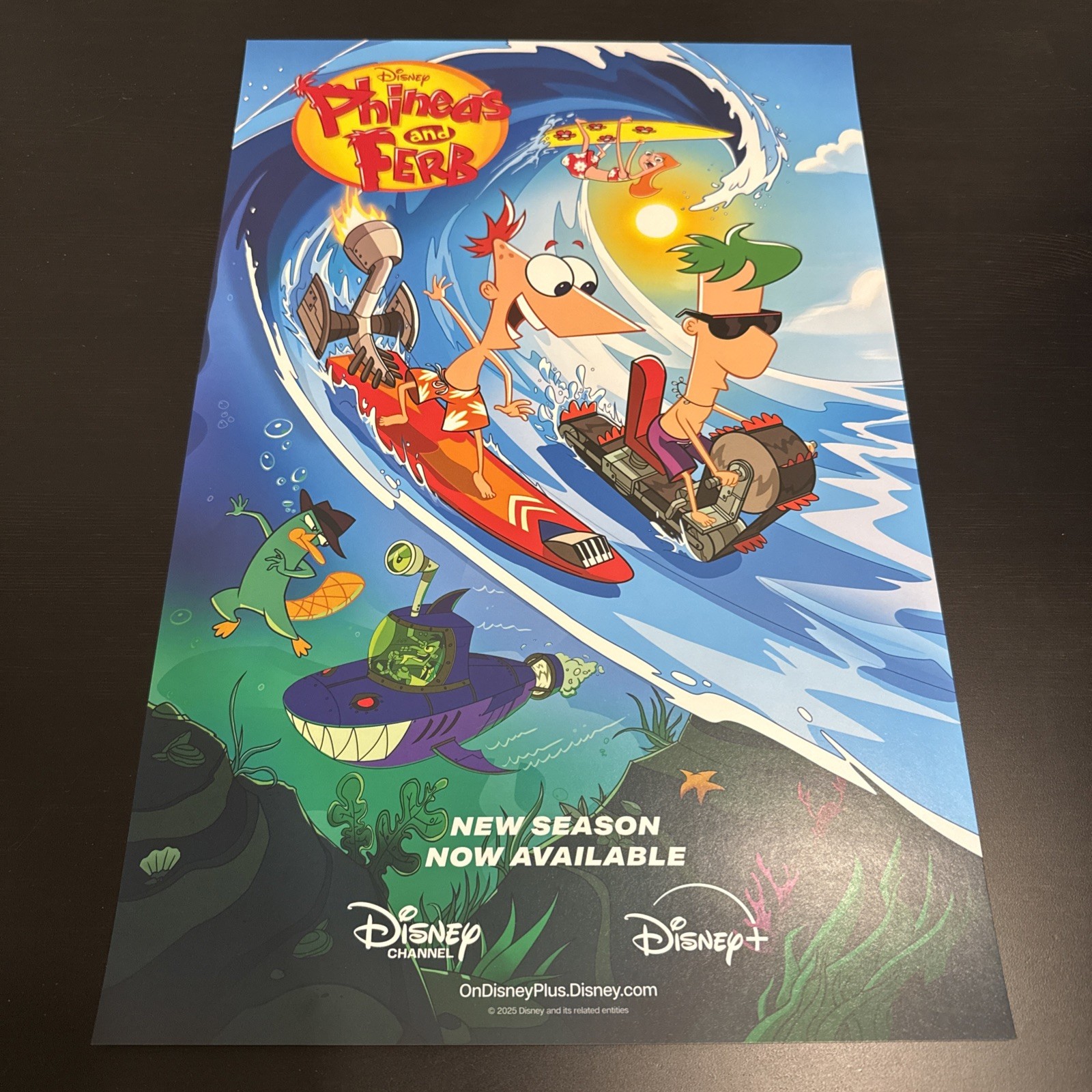 2025 SDCC Exclusive PHINEA AND FERB Poster 18” x 12” Disney Plus