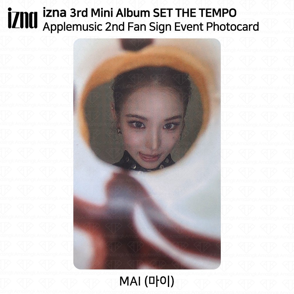 IZNA 3rd Mini Album SET THE TEMPO AppleMusic Meet&Call Photocard
