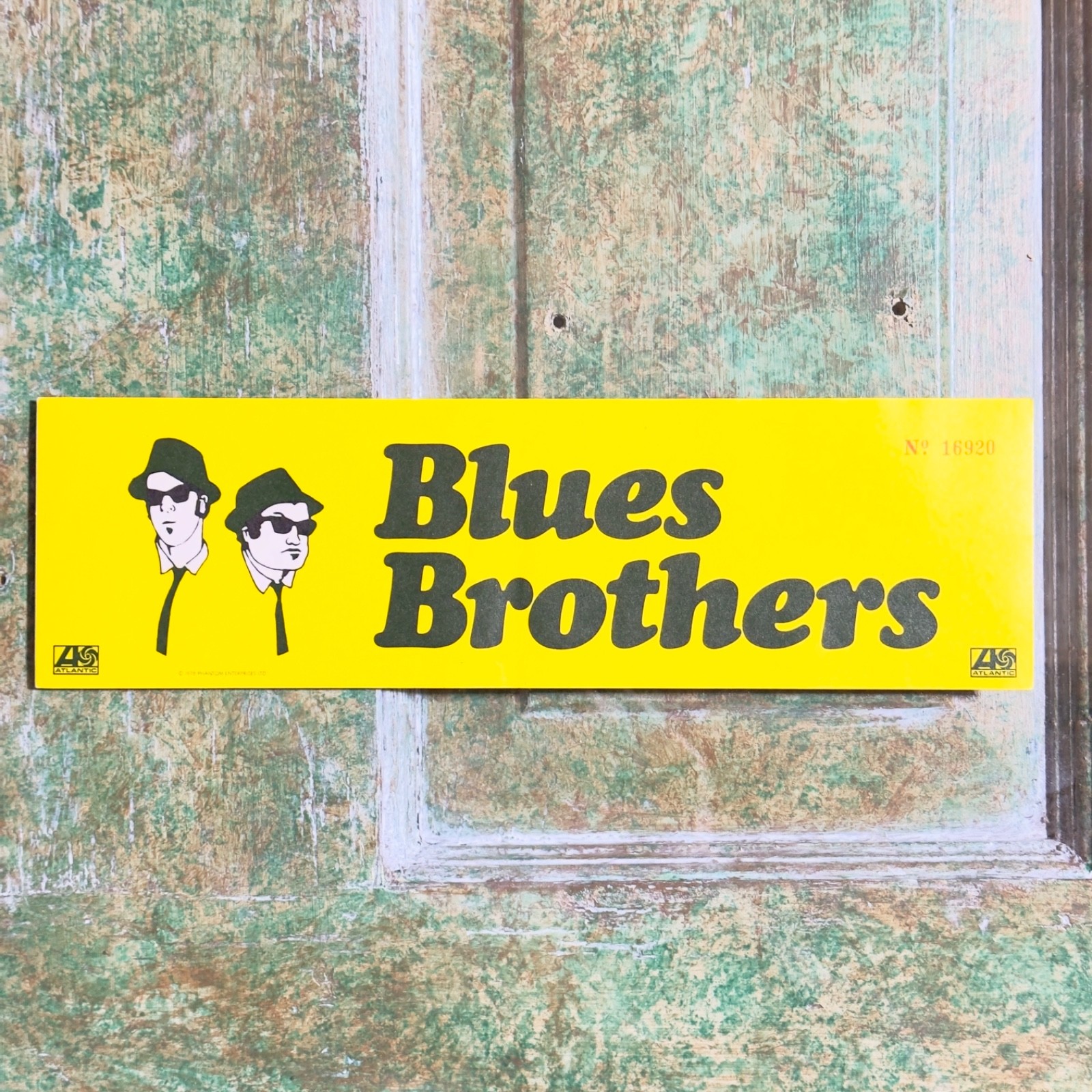 RARE BLUES BROTHERS 1978 PROMO BUMPERSTICKER Atlantic Records 12×3.5 No. 16920
