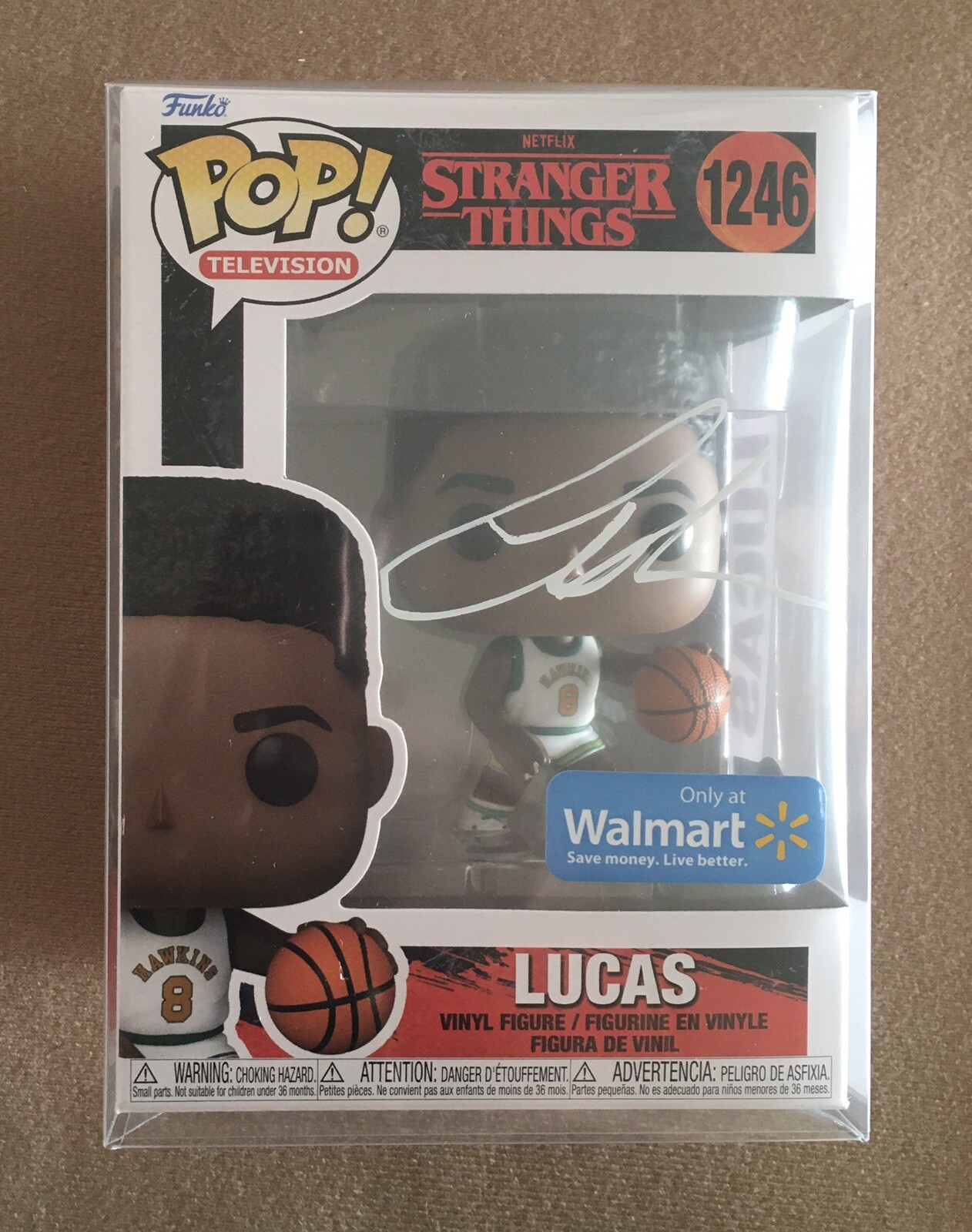 Caleb McLaughlin signed Funko Pop #1246. Lucas. Stranger Things. Beckett COA