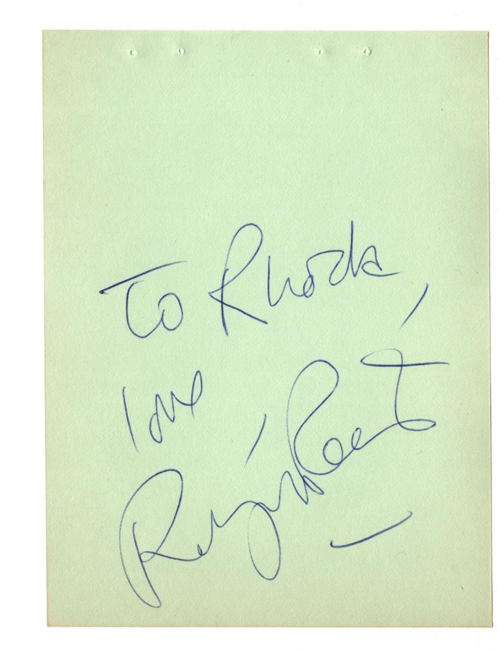 Roger Rees – Signed Autograph Book Page – Welsh Actor – Prestige – Robin Hood