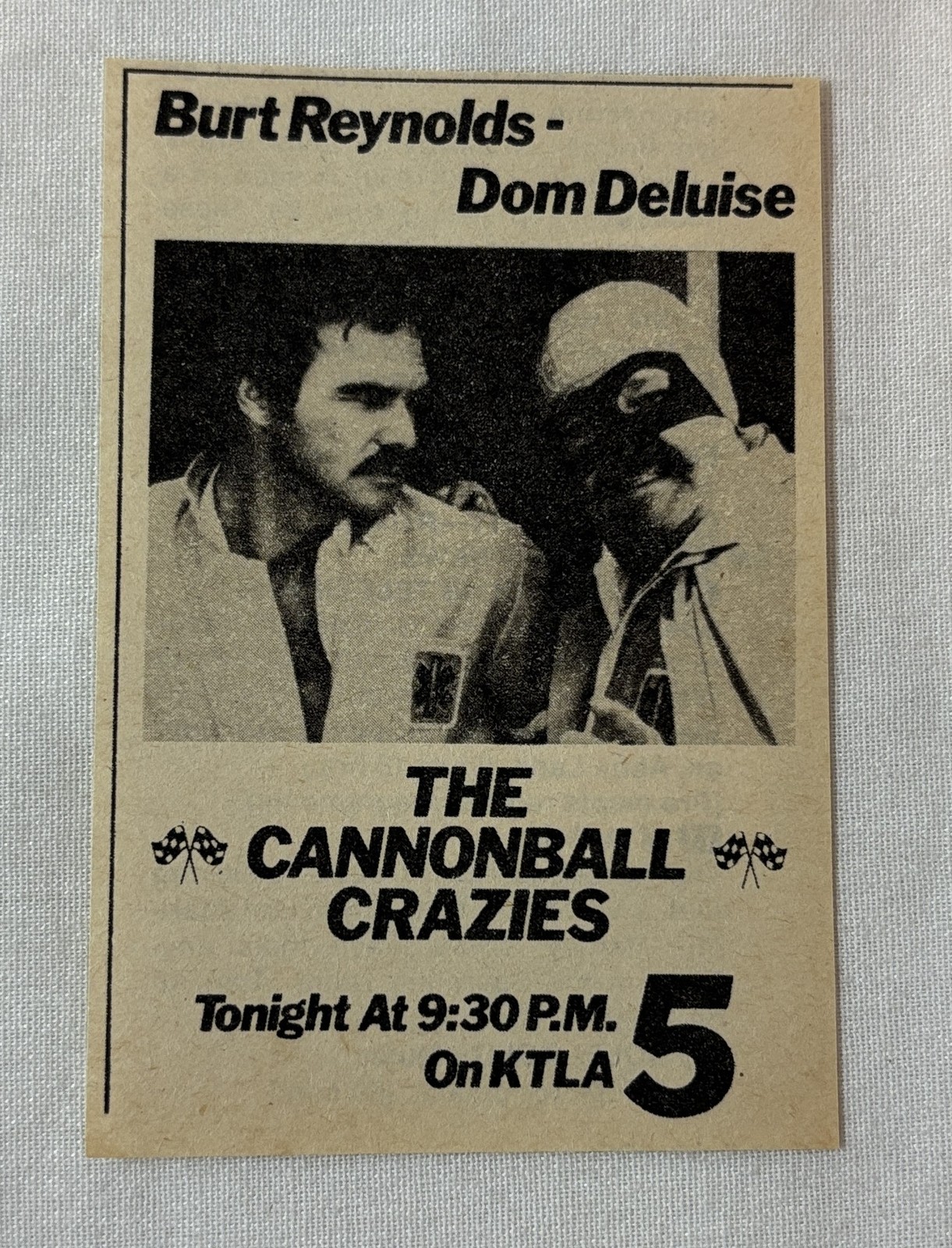1981 small KTLA tv ad~ THE CANNONBALL CRAZIES Burt Reynolds, Dom Deluise
