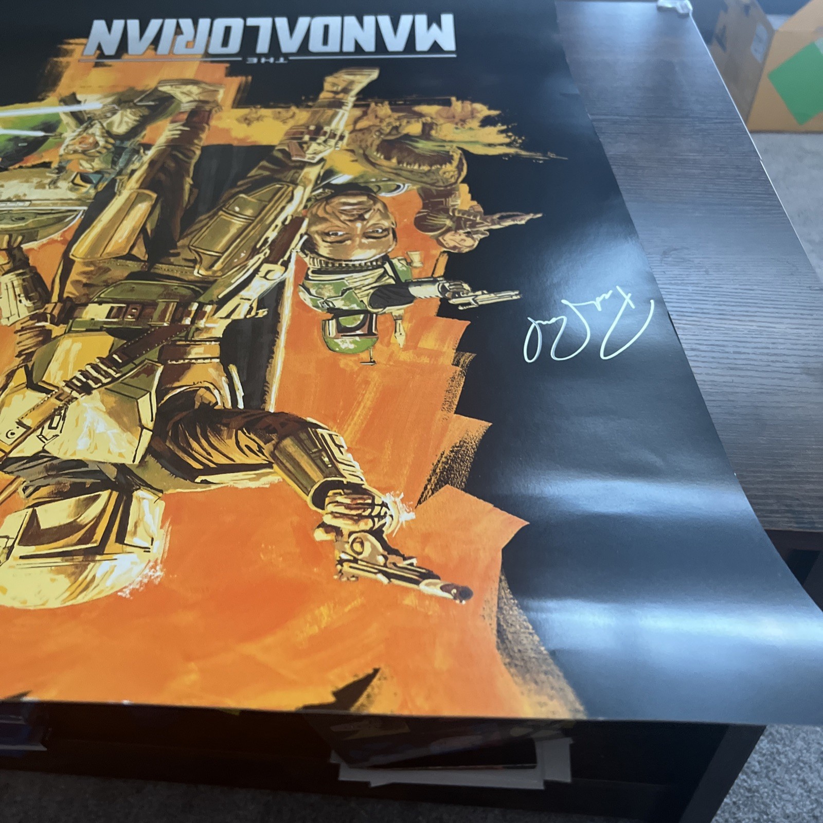 Pedro Pascal Signed Star Wars The Mandalorian Paul Mann Mondo SWAU 24×36