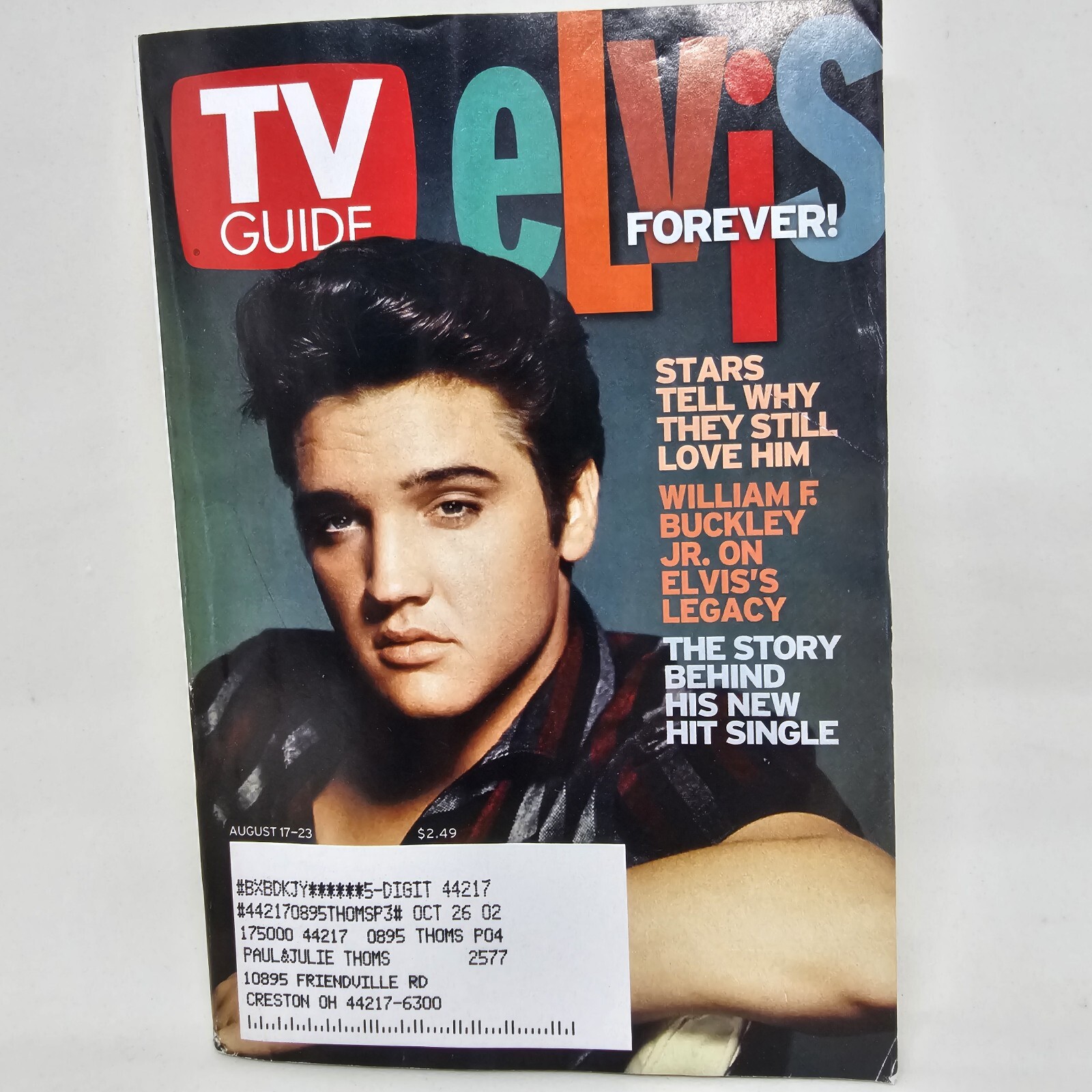 TV Guide August 17-23 2002 Elvis Forever Special Commemorative Issue Magazine
