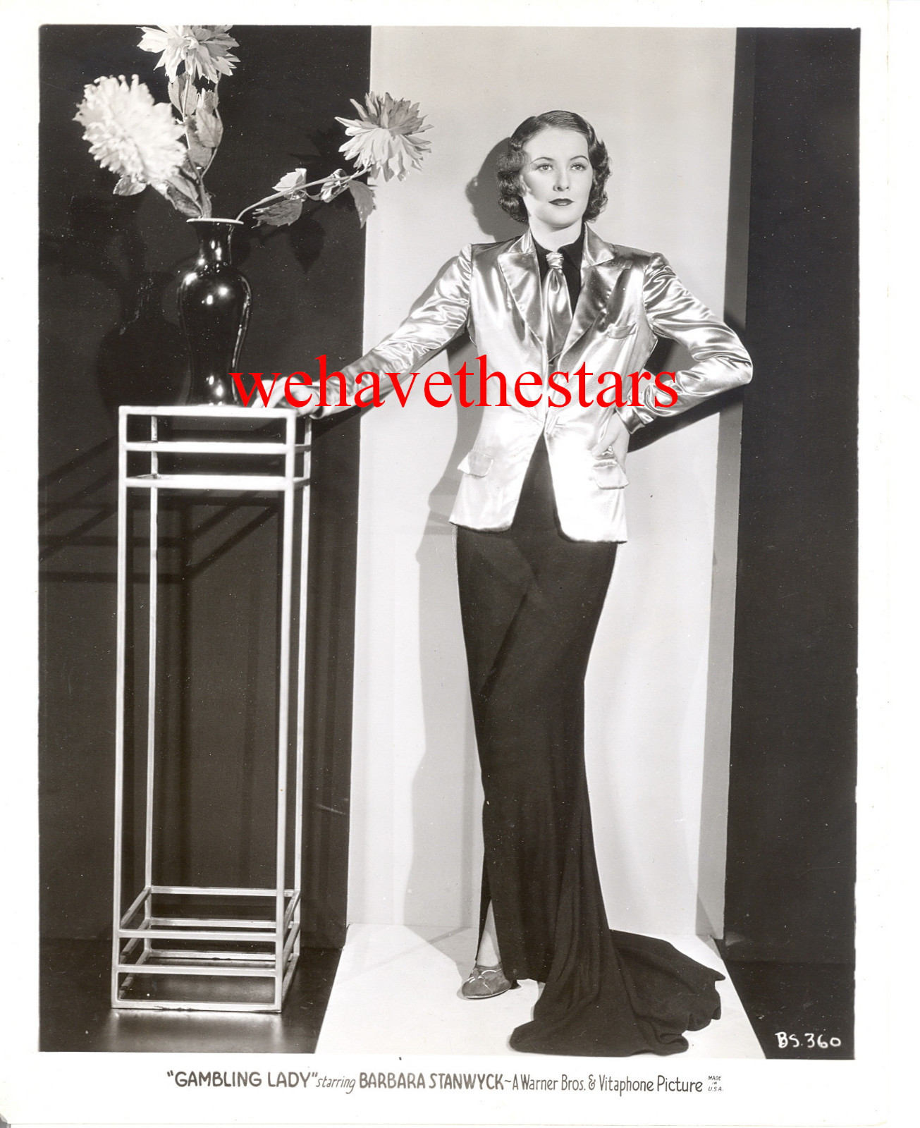 Vintage Barbara Stanwyck GORGEOUS GLAMOUR ART DECO 34 Publicity Portrait