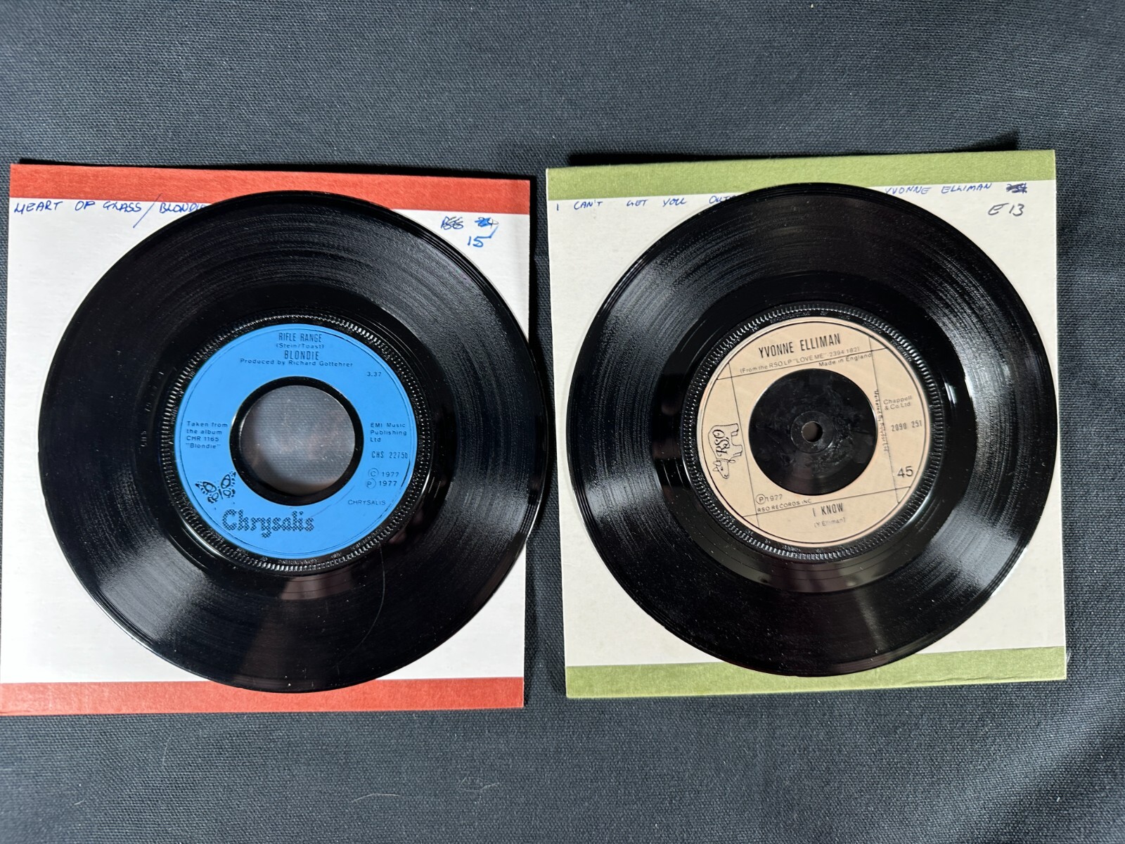 Vintage UK 45’s Blondie Sheena Easton Yvonne Elliman