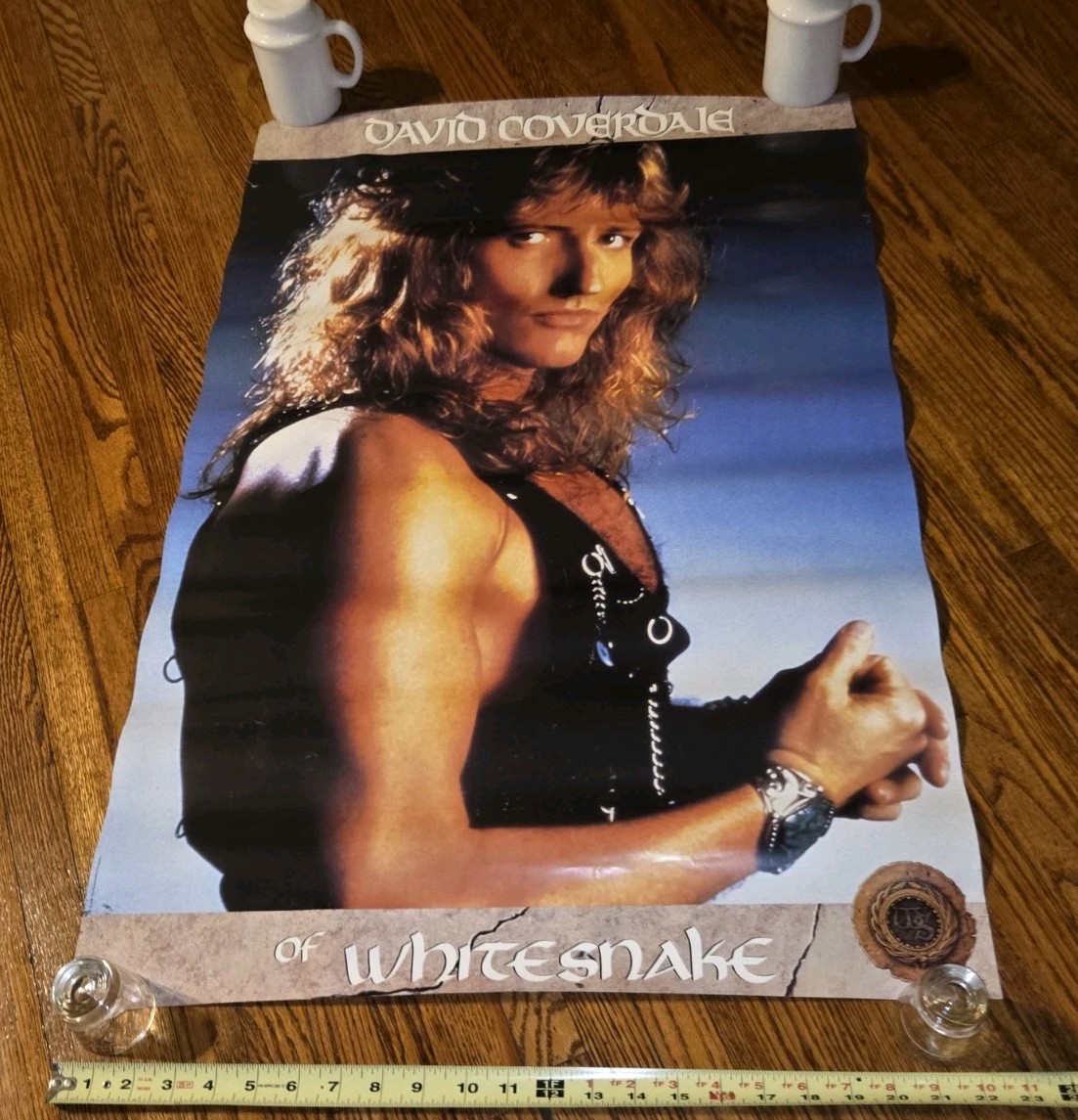 David Coverdale of Whitesnake Store Promo Poster 26″ x 36″ 1987 Hair Rock Band