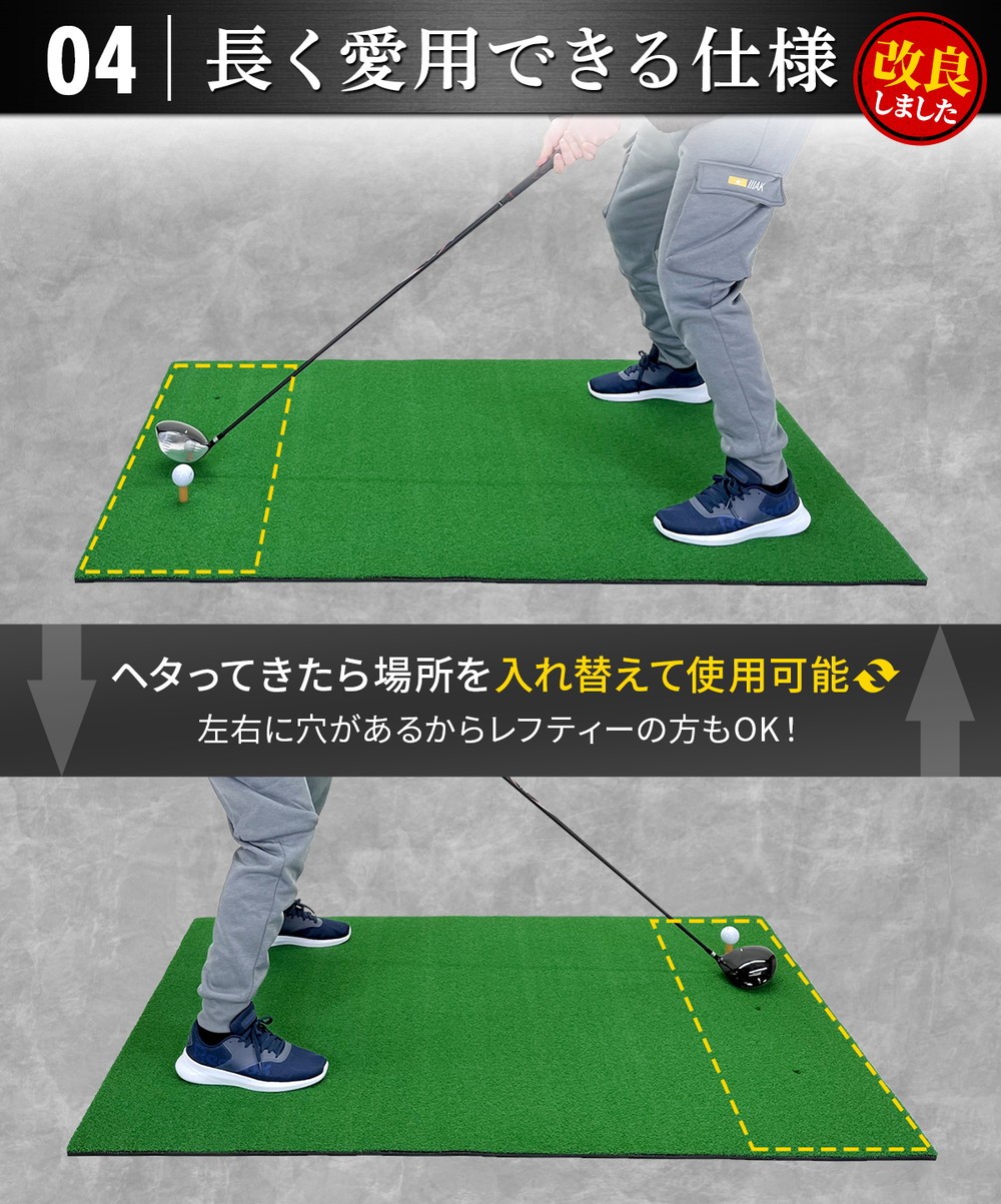 [Artificial Turf] [100×150cm] Golf Practice Mat Set