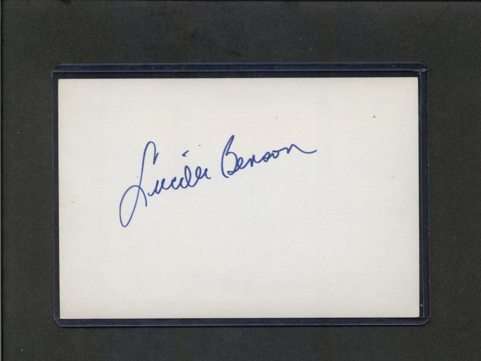 Lucille Benson – Signed Autograph Index Card – 1941 – Halloween II
