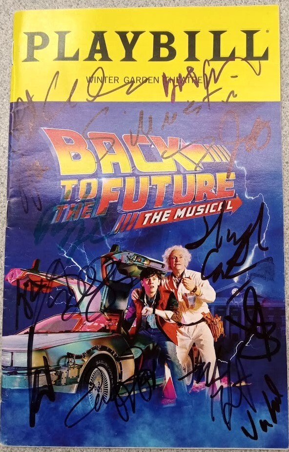 Back To The Future Bob Gale, Casey Likes Cast Signed Broadway Preview Playbill