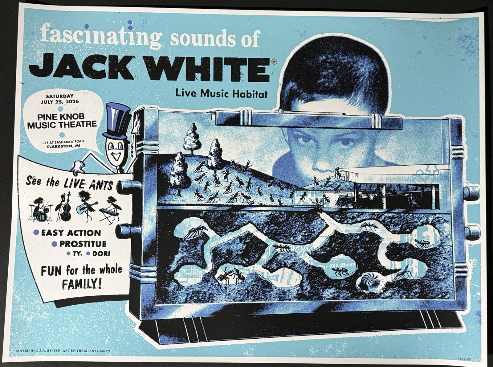 JACK WHITE DETROIT POSTER PINE KNOB 7/25/2026 #260 /505 MICHIGAN EVERHART