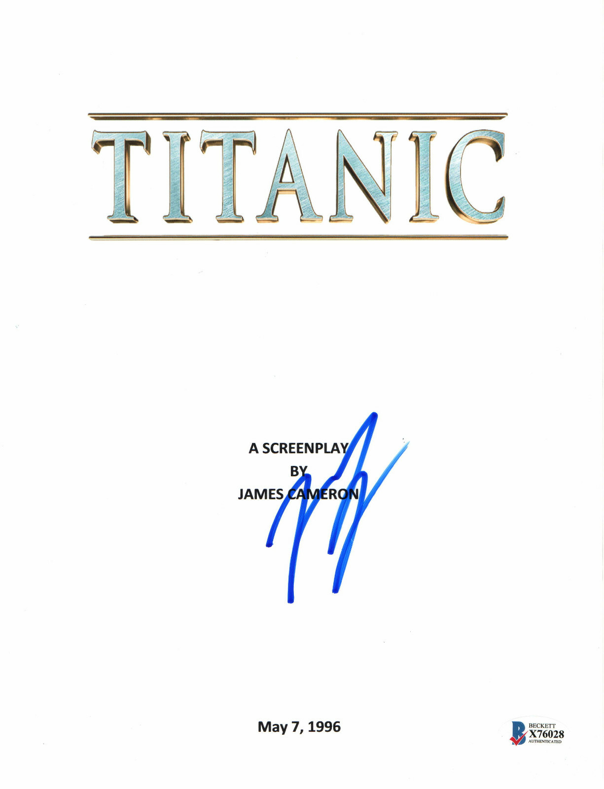 LEONARDO DICAPRIO SIGNED AUTOGRAPH TITANIC FULL SCRIPT BECKETT BAS