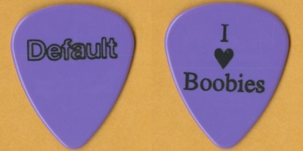 Default 2004 I Love Boobies concert tour Dallas Smith NO Dunlop logo Guitar Pick