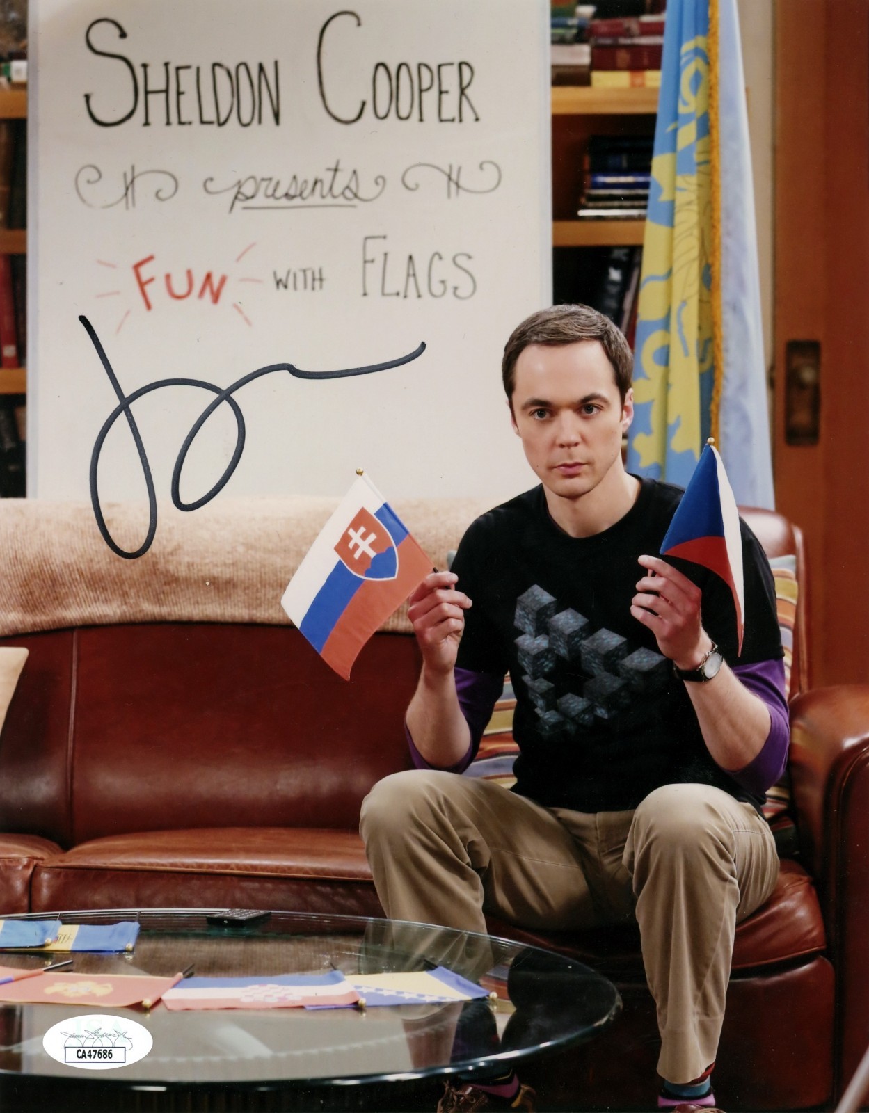 Jim Parsons “Sheldon Cooper” Signed Big Bang Theory 8×10 Photo JSA COA